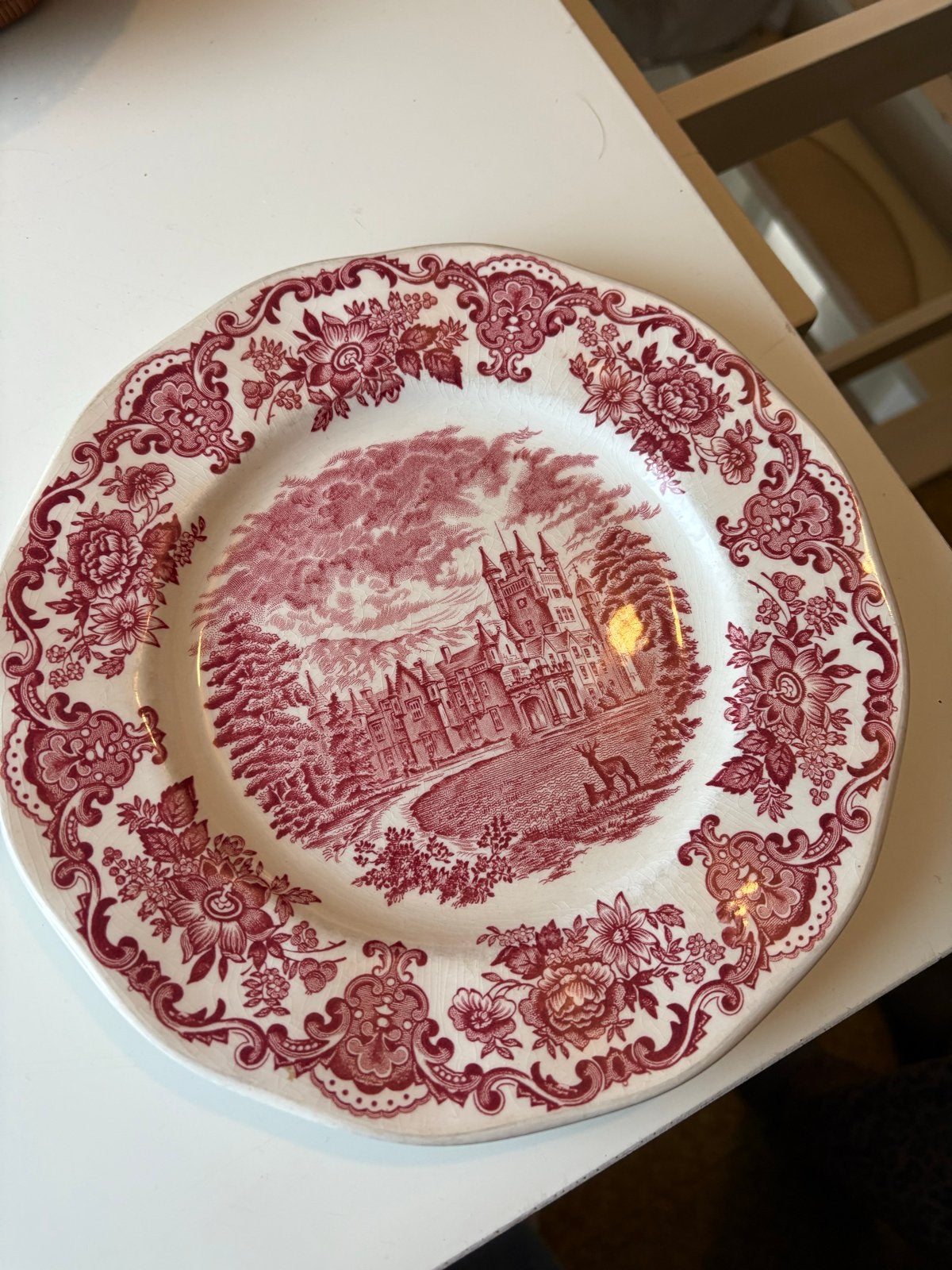 Vintage Wedgwood Enoch Tunstall bord - Royal Homes, Antiek en Kunst, Ophalen of Verzenden