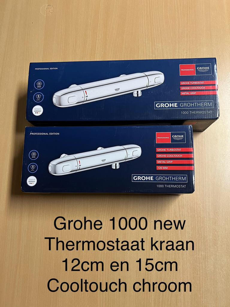 Grohe Therm 1000 Douche Thermostaatkraan 12 - 15 cm, Doe-het-zelf en Verbouw, Sanitair, Ophalen of Verzenden, Nieuw, Chroom, Kraan