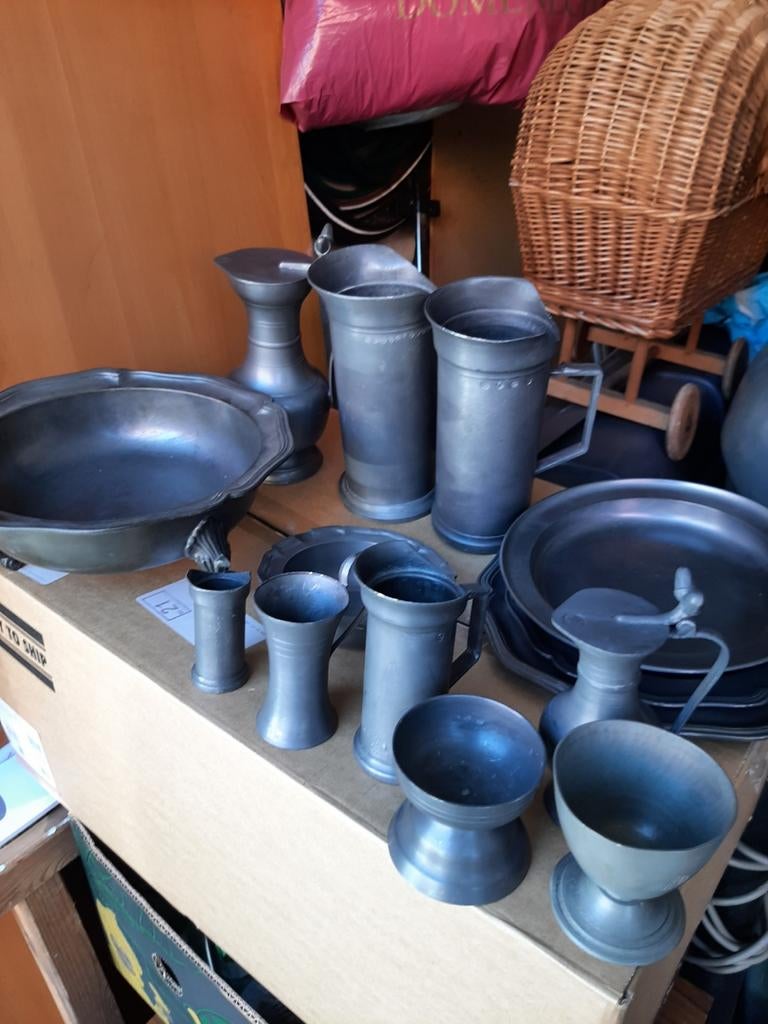Partijtje tin, Antiek en Kunst, Verzenden