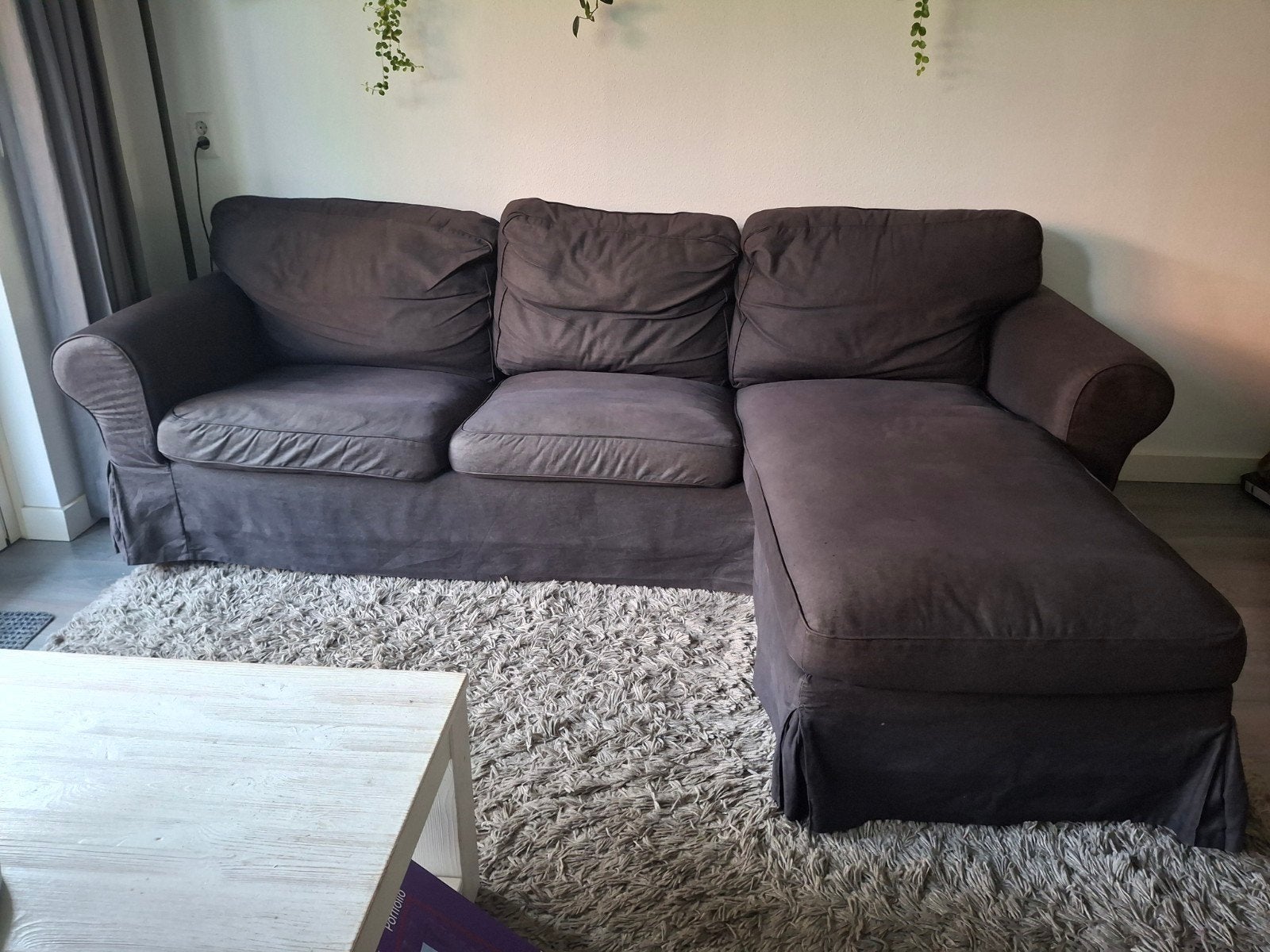 IKEA Ektorp 3-zitsbank met chaise longue, Ophalen, Gebruikt, Stof