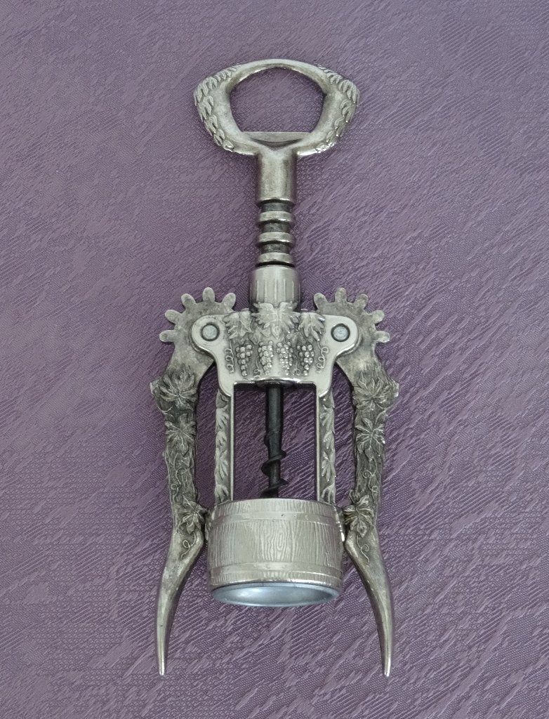 Vintage kurkentrekker gedecoreerd met druiventrossen+wijnvat, Ophalen of Verzenden, Nieuw, Overige gebieden, Overige typen