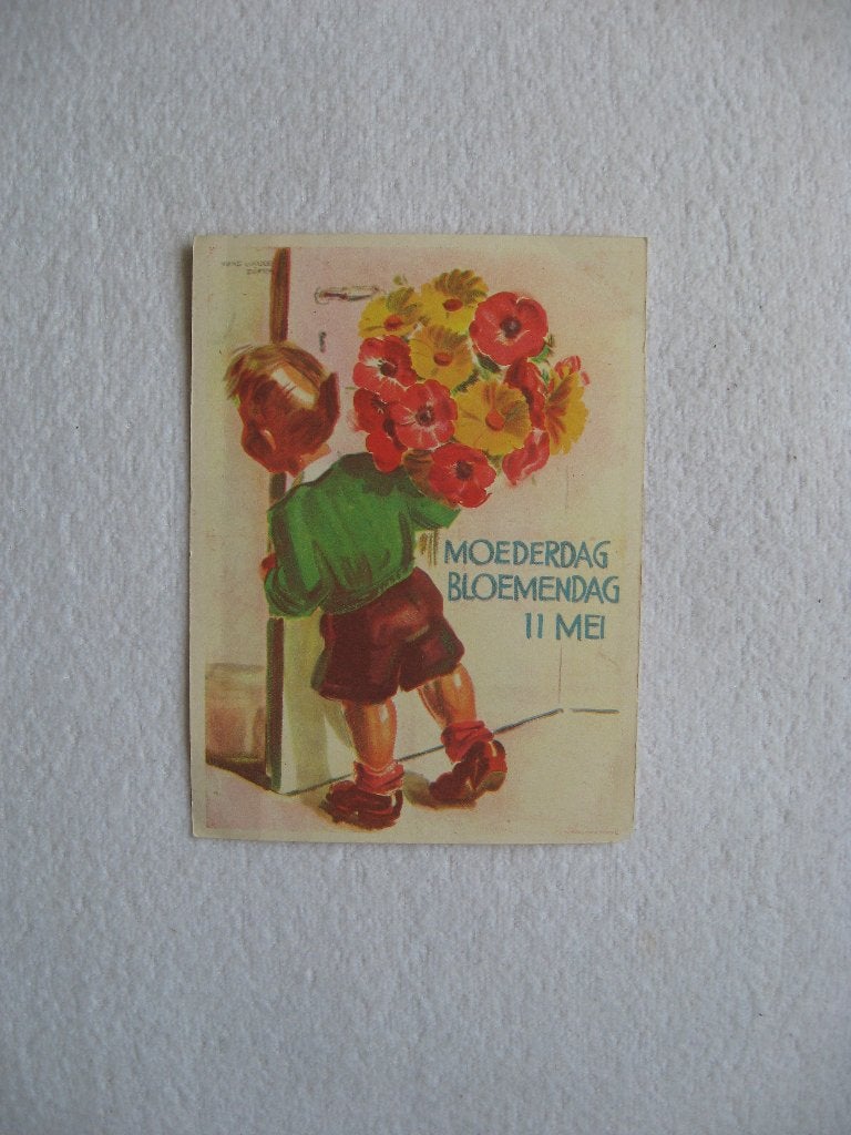 themakaart MOEDERDAG BLOEMENDAG 11 MEI (oud), Verzenden, 1960 tot 1980, Ongelopen, Overige thema's
