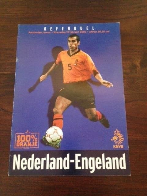 Programma Nederland - Engeland 13 februari 2002, Ophalen of Verzenden, Gebruikt, Overige binnenlandse clubs, Boek of Tijdschrift