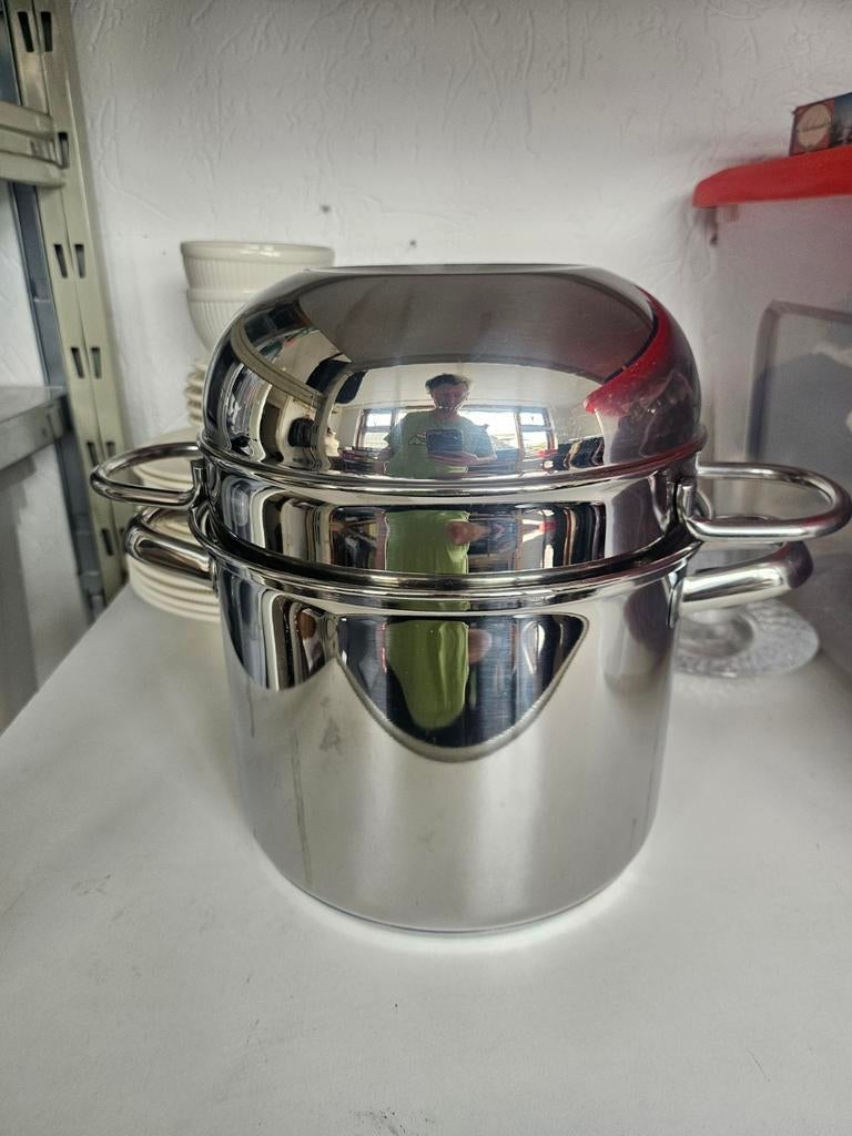 Captain Cook RVS Mosselpan - of Kookpan, Huis en Inrichting, Keuken | Potten en Pannen, Kookpan of Snelkookpan, Gebruikt, Ophalen of Verzenden