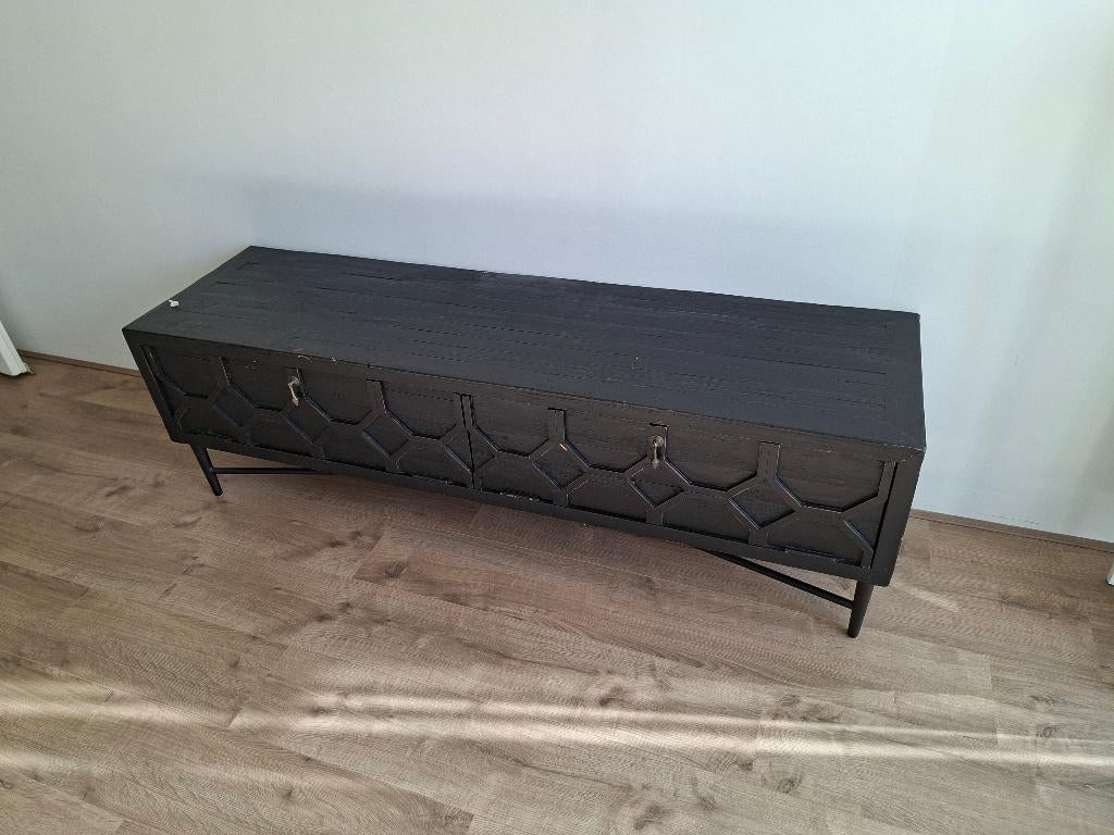 TV meubel, 100 tot 150 cm, Zo goed als nieuw, Minder dan 100 cm, 25 tot 50 cm