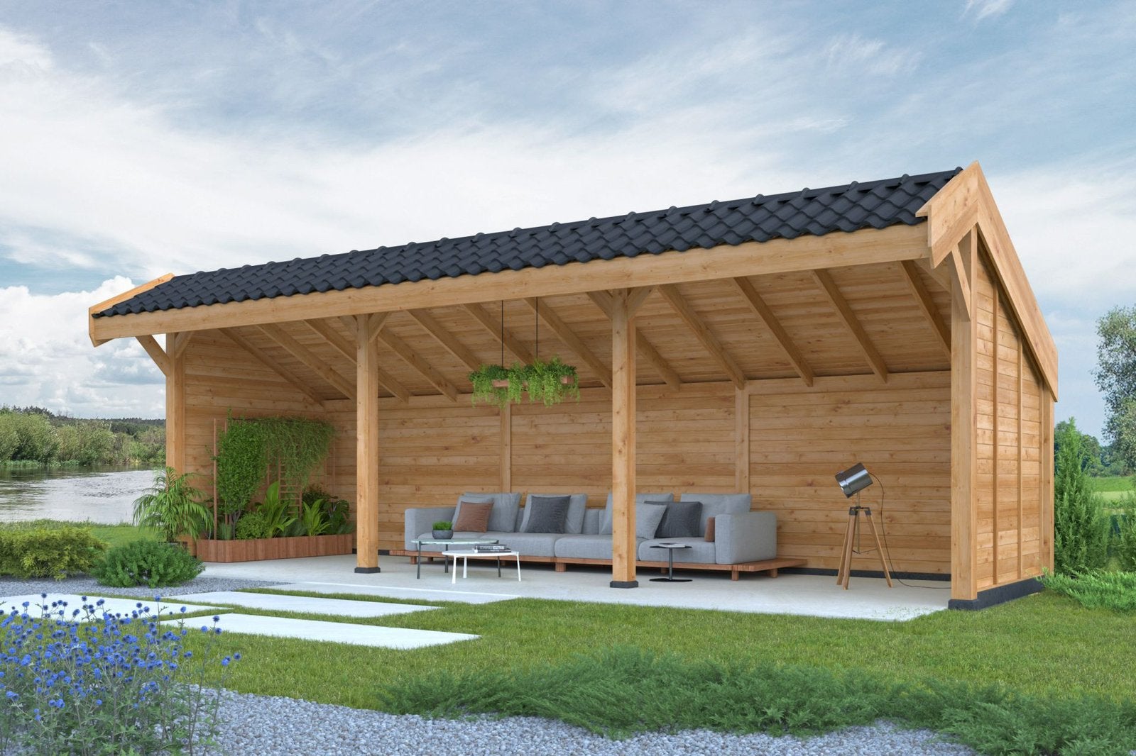 Douglas kapschuur 340x900cm AANBIEDING, Verzenden, Nieuw, 250 cm of meer, Planken