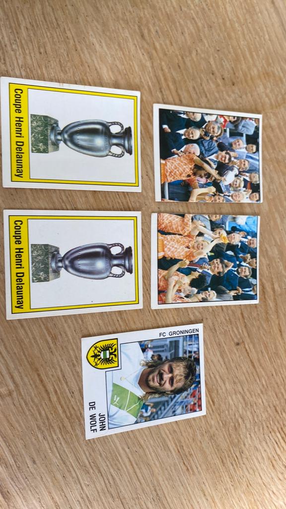 5 x voetbal 89 met oa rookie de wolf panini, Ophalen of Verzenden, Zo goed als nieuw, Plaatje