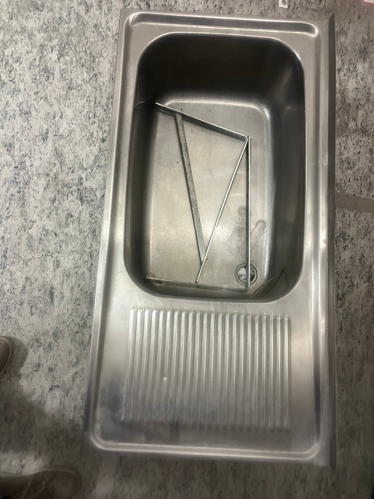 Te koop rvs wastrog met af druiprek, Minder dan 50 cm, Ophalen of Verzenden, Zo goed als nieuw, Minder dan 100 cm