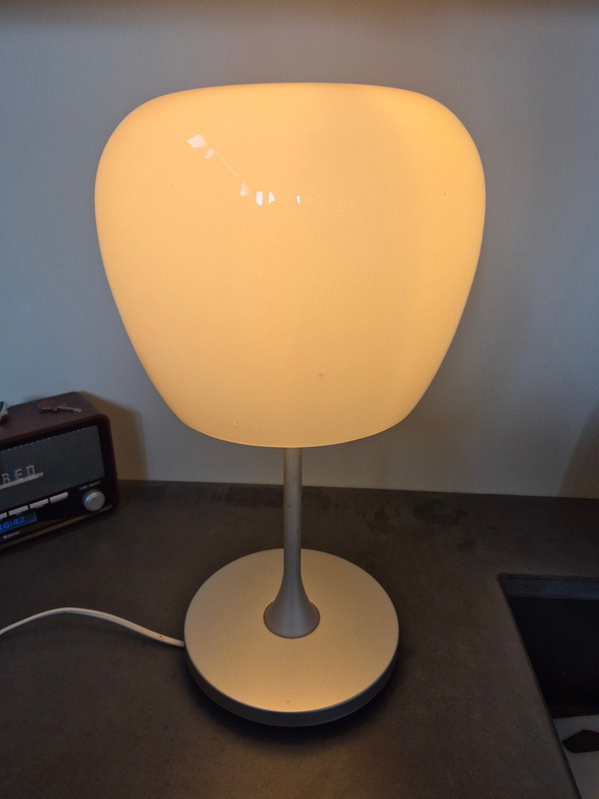 IKEA Althorn Tafellamp - Modern Design, Gebruikt, E14 (klein), Wit, Ophalen of Verzenden
