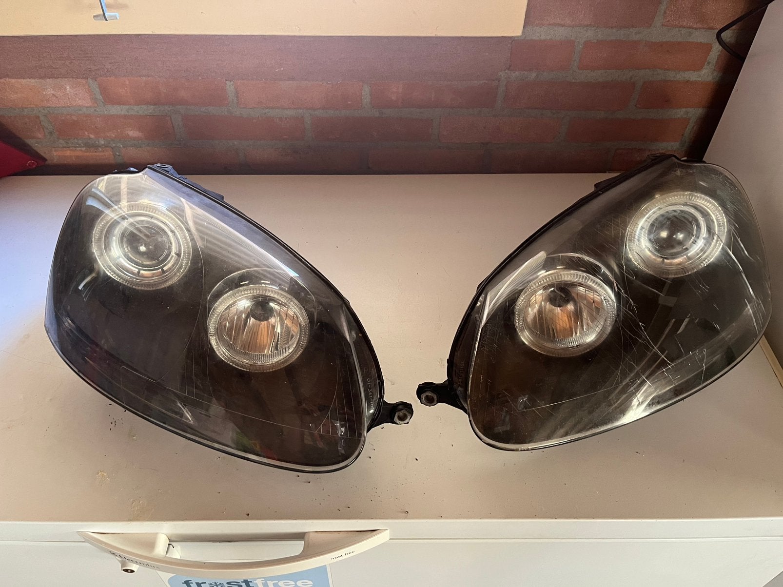 Koplampen golf 5, VW jetta (2006). Angel eyes, Auto-onderdelen, Ophalen, Gebruikt, Volkswagen