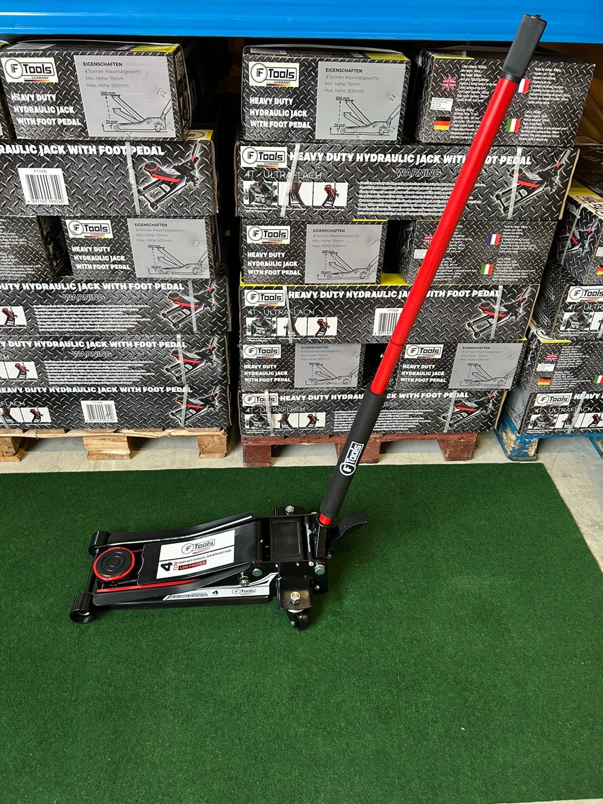 Nieuwe F-tools 4-ton XL hydraulische garage krik/voetpomp, Ophalen, Garagekrik, Nieuw, F tools