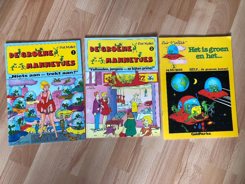 De groene mannetjes 3 stripboeken, Meerdere stripboeken, Ophalen of Verzenden, Gelezen, Pat mallet