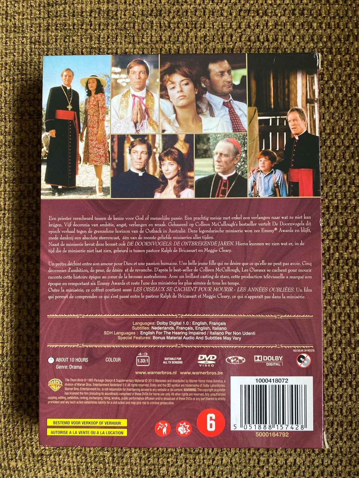 De Doornvogels - The Complete Collection DVD, Cd's en Dvd's, Nederlands, Zo goed als nieuw, Vanaf 6 jaar, Engels