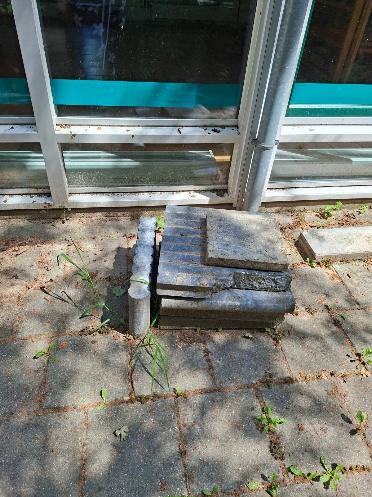 Gratis borderranden, Tuin en Terras, Tegels en Klinkers, Ophalen, Gebruikt, Overige typen, Minder dan 5 m²