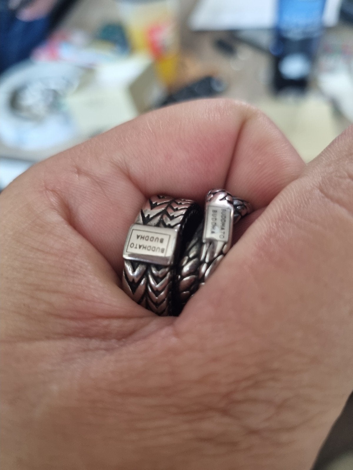 Buddha to Buddha ringen (2 stuks) maar 18/19, Sieraden, Tassen en Uiterlijk, Ringen, Ophalen, 18 tot 19, Gebruikt, Dame of Heer