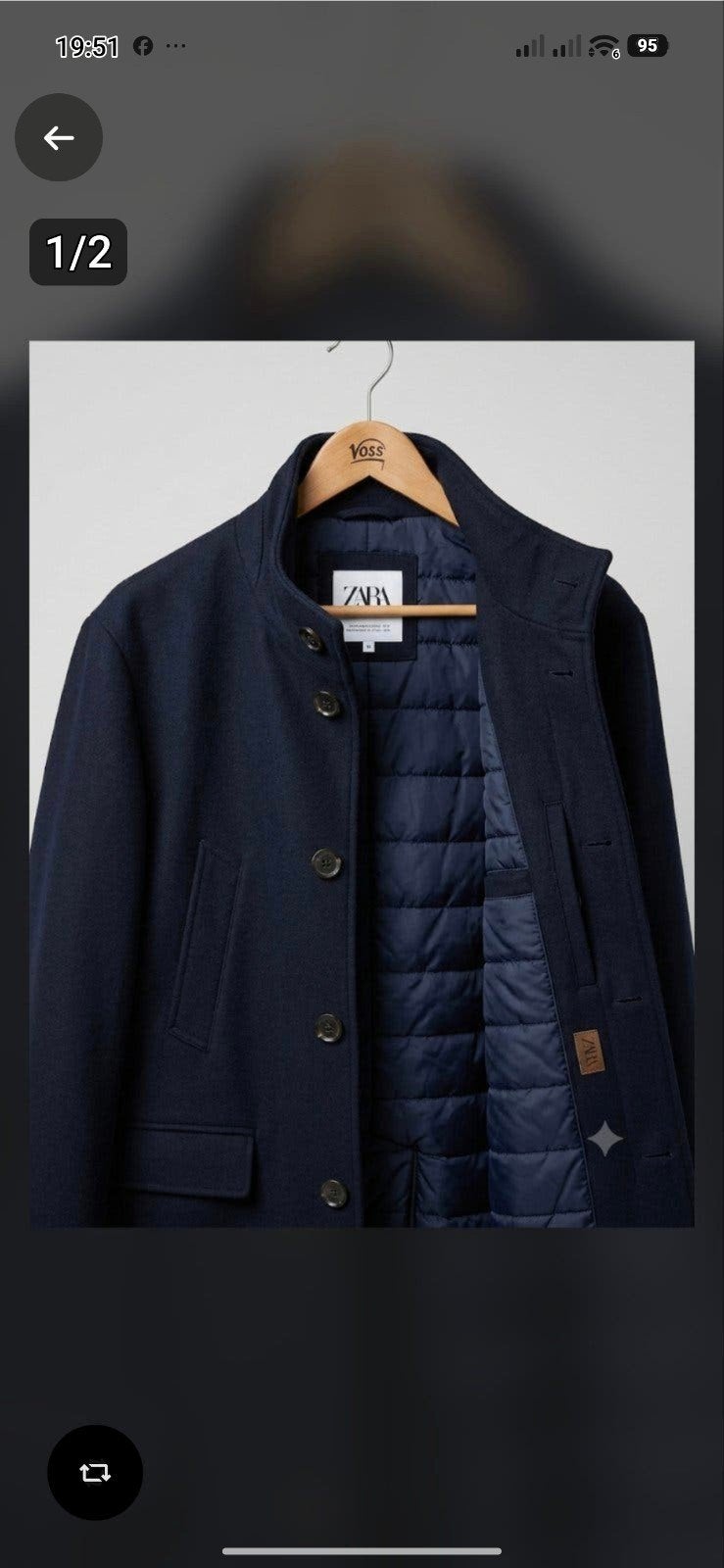 Zara wol jas XL-XXL, Ophalen of Verzenden, Zo goed als nieuw, Maat 56/58 (XL)