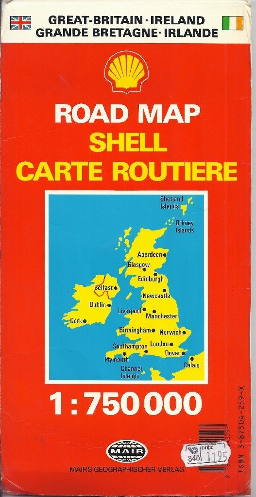 Plgr02 plattegrond autokaart shell groot britannie ierland, Boeken, Ophalen of Verzenden, Gelezen, 1800 tot 2000, Landkaart