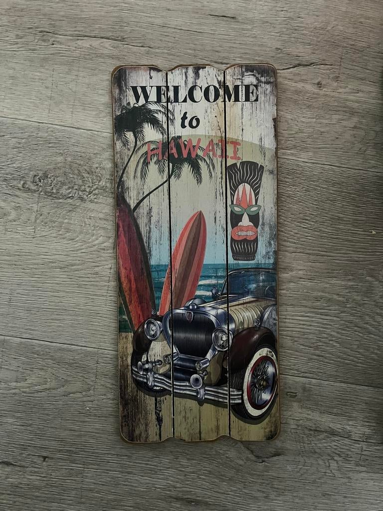Houten bord, Ophalen of Verzenden, Zo goed als nieuw, Minder dan 50 cm, Schilderij