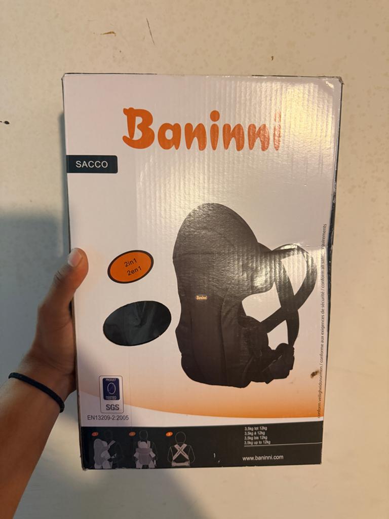 Baninni Sacco 2in1 Draagzak - Zo goed als nieuw, Overige merken, Buik of Rug, Ophalen of Verzenden, Zo goed als nieuw