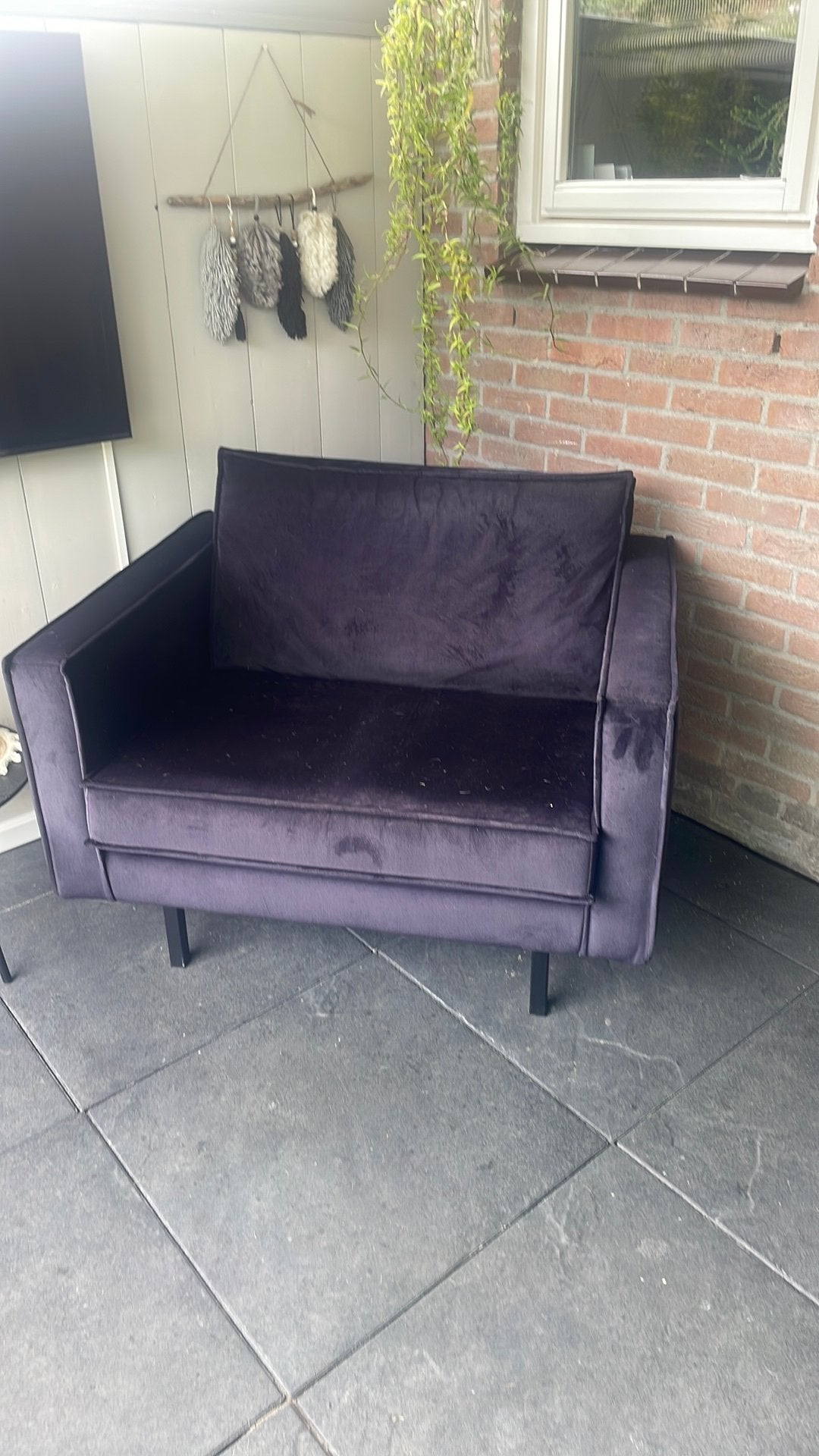 Zwarte fauteuil van Be Pure, Ophalen, Zo goed als nieuw, Stoel, 2 zitplaatsen