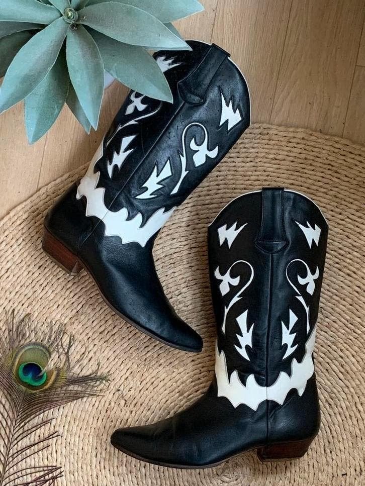 Fornarina cowboylaarzen 39 western boots laarzen, Kleding | Dames, Schoenen, Hoge laarzen, -, Zwart, -