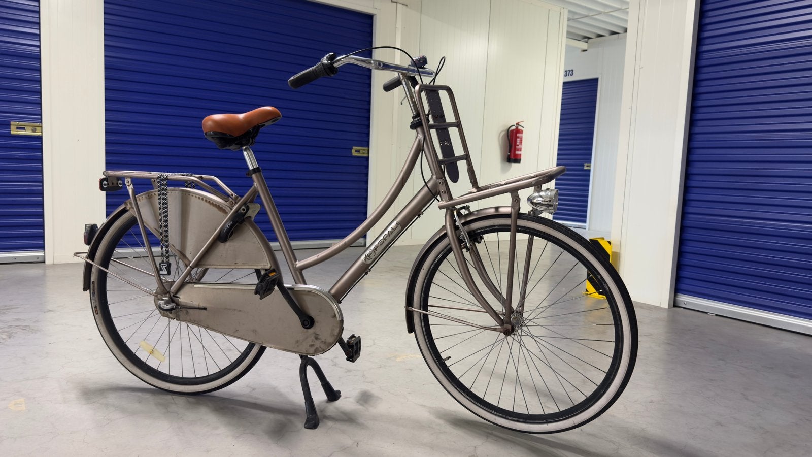 Mooie Popal damesfiets 3 versnellingen framemaat 53 (M), 53 tot 56 cm, Velgrem, Zo goed als nieuw, Mandje