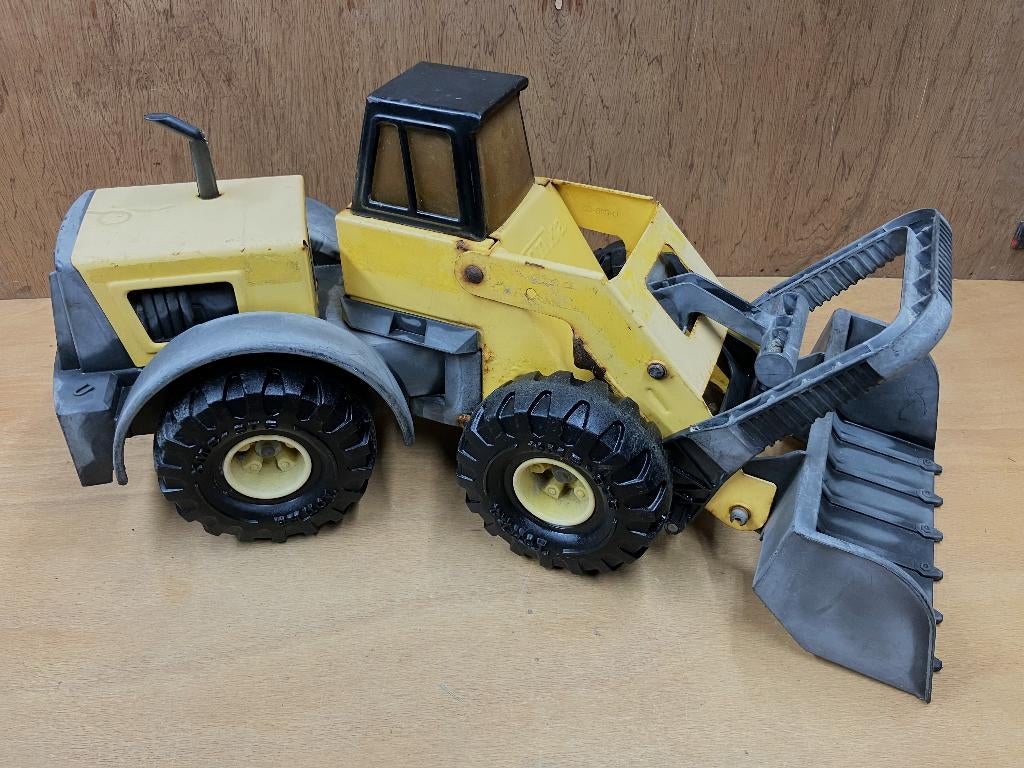 Grote metalen vintage TONKA (wiel)loader shovel 60 cm, Kinderen en Baby's, Speelgoed | Speelgoedvoertuigen, Gebruikt, Ophalen of Verzenden