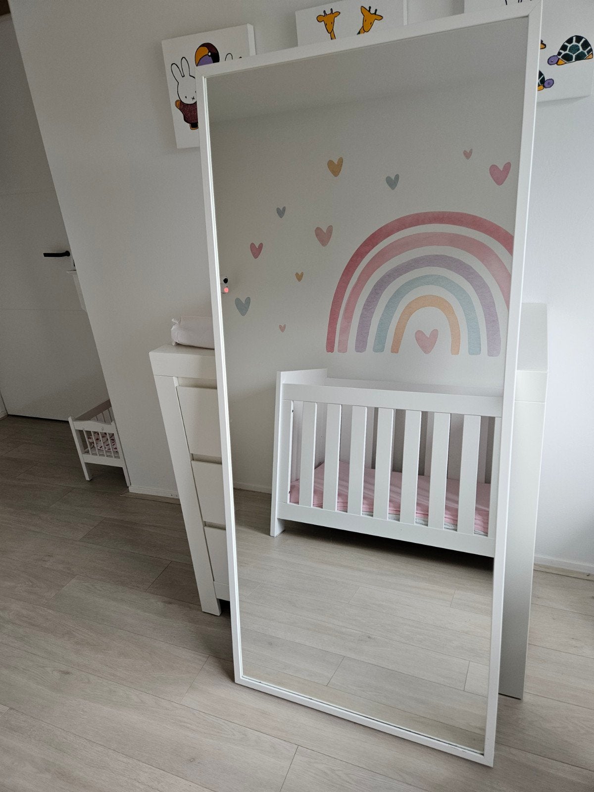IKEA STAVE spiegel 70x160 cm wit, Ophalen, Rechthoekig, 50 tot 100 cm, 150 tot 200 cm