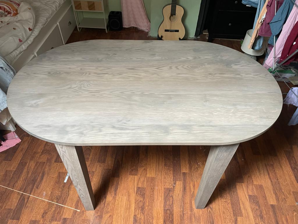 Massief houten eettafel - Nieuwstaat (140x85x78 cm), Ophalen, 100 tot 150 cm, 50 tot 100 cm, Zo goed als nieuw