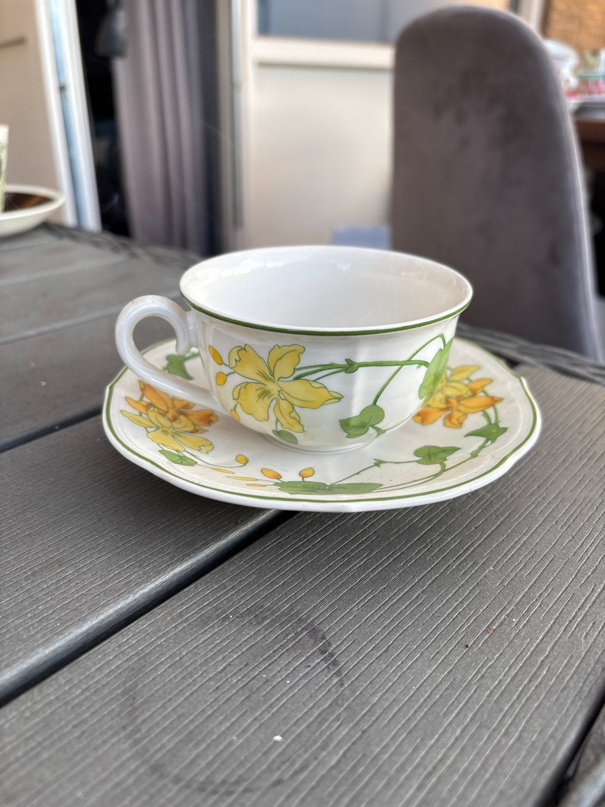 Villeroy & Boch Geranium Malva kop en schotel, Antiek en Kunst, Ophalen of Verzenden