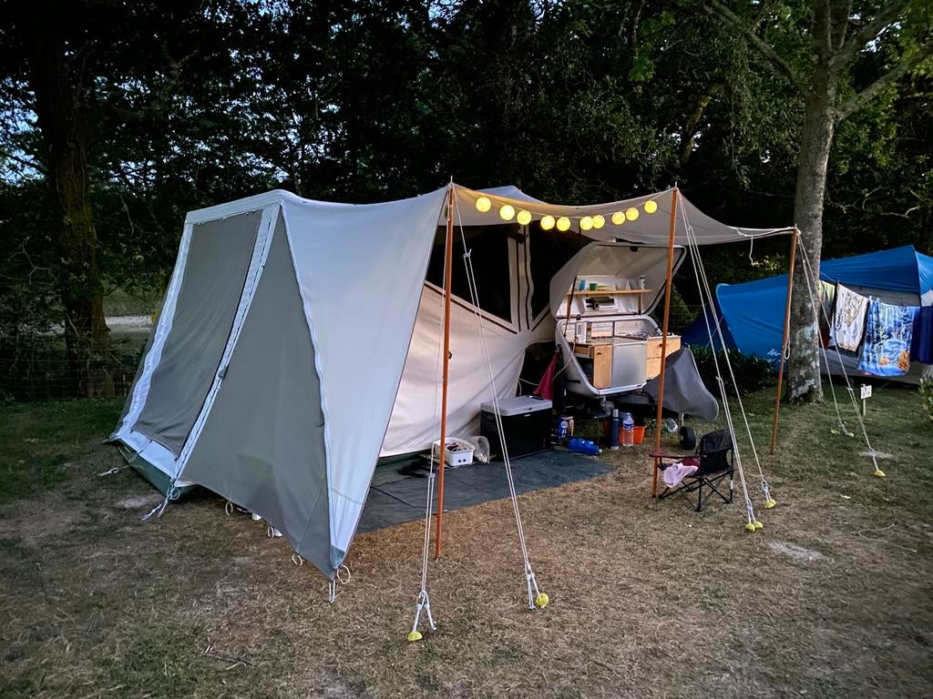 Nette Holtkamper Cocoon M met kids uitbouw, Caravans en Kamperen, Ophalen, Meerkleurig, Aanwezig, Holtkamper