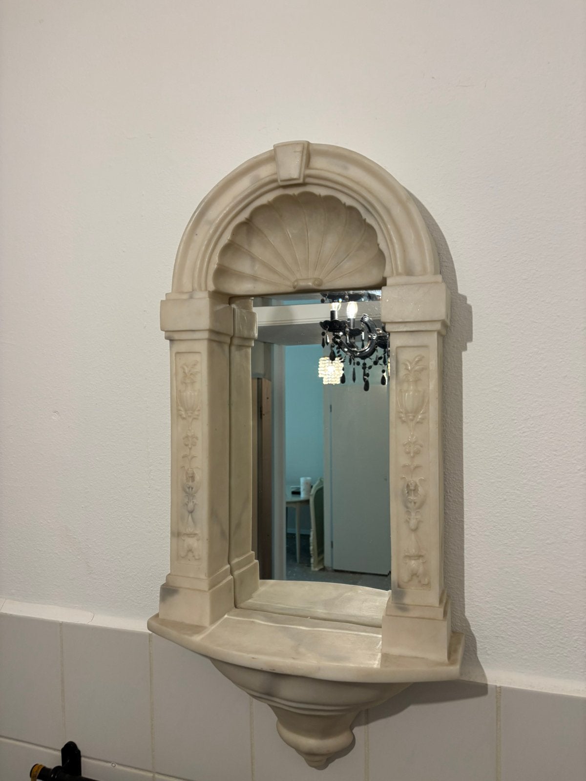 Wandornament met facet spiegel., Ophalen, Rechthoekig, Minder dan 50 cm