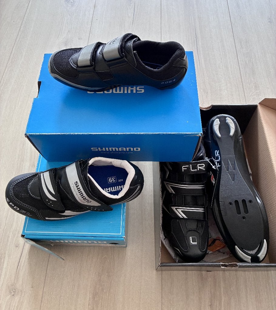 racefiets-/wielrenschoenen Shimano en FLR, M, Dames, Schoenen, Ophalen of Verzenden