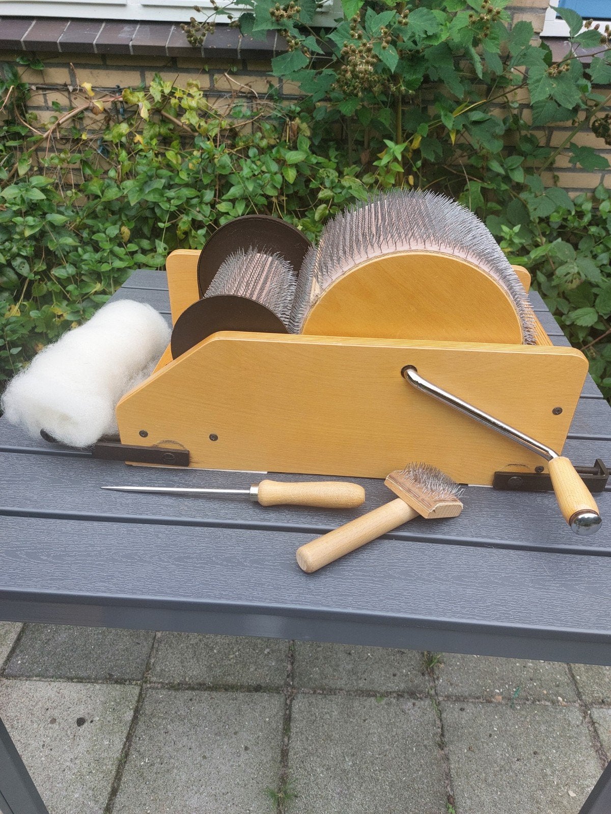 Kaardemolen louet, Hobby en Vrije tijd, Spinnewielen en Spinnen, Ophalen, Gebruikt, Overige typen