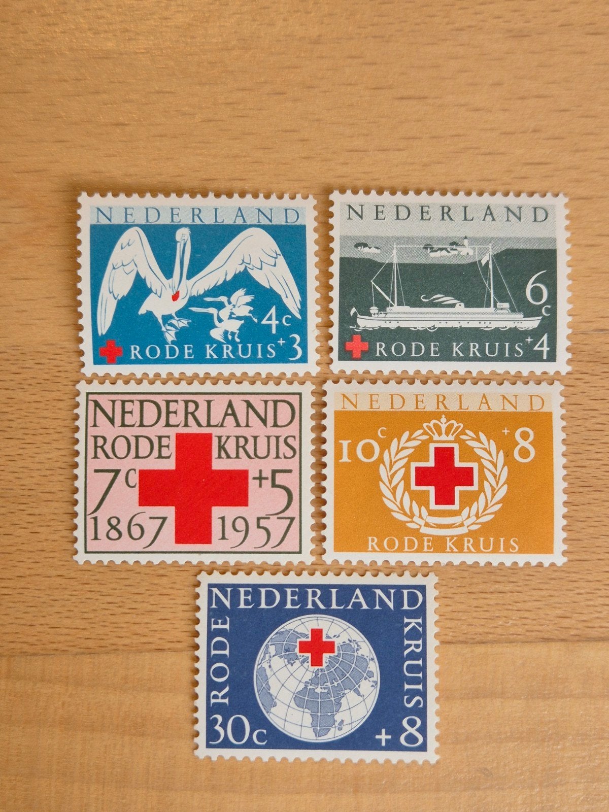Nederland 1957 Rode Kruis, Postzegels en Munten, Ophalen of Verzenden, Na 1940, Postfris