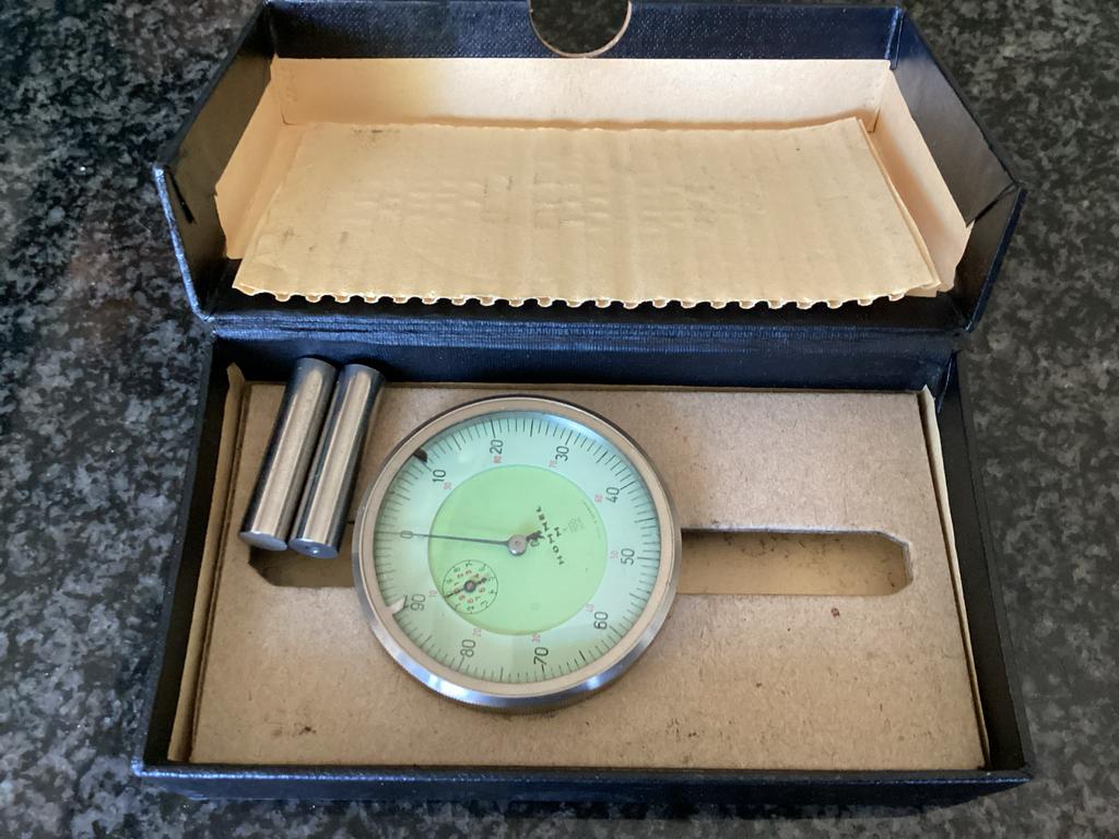 Vintage Hottel precisie meetklok in originele doos, Ophalen of Verzenden