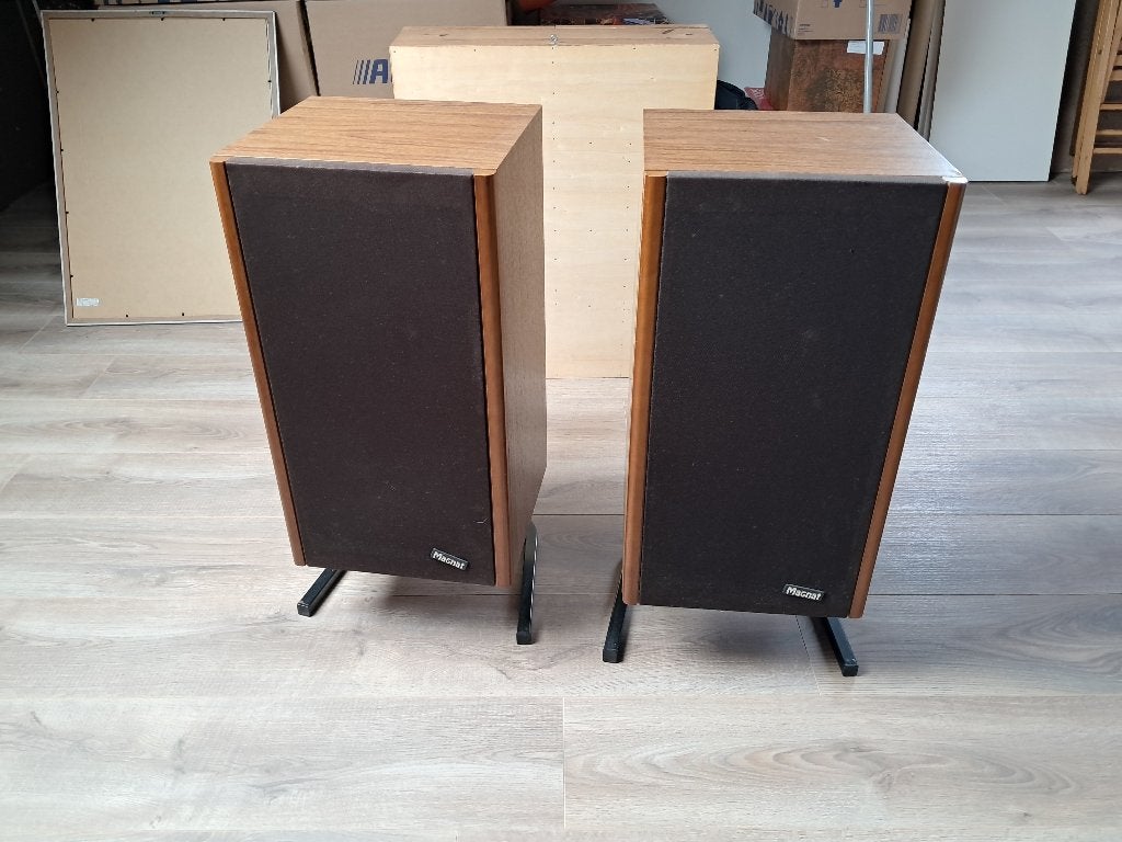 Magnatboxen met oorstrelend geluid en zwarte poten, Audio, Tv en Foto, Luidsprekers, Ophalen, Inclusief standaarden, Vloerstaande luidspreker