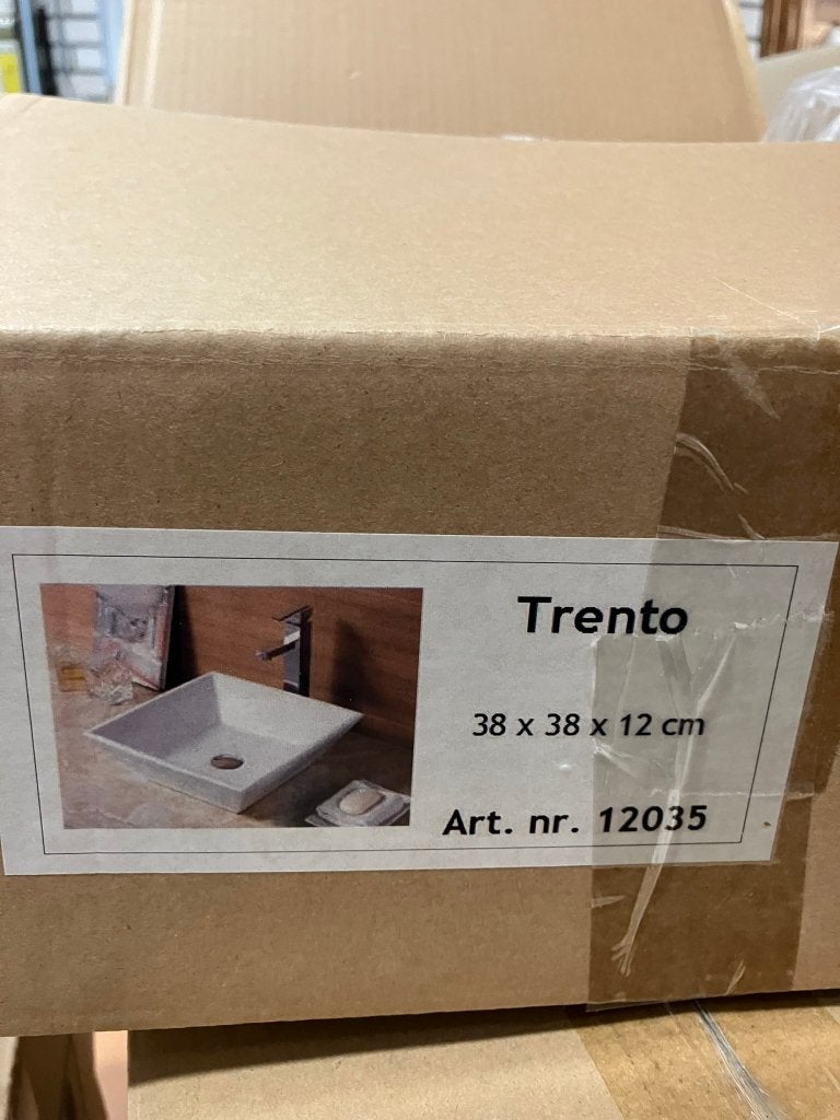 10 stuks Trento waskom vierkant wit keramiek, Ophalen, Nieuw