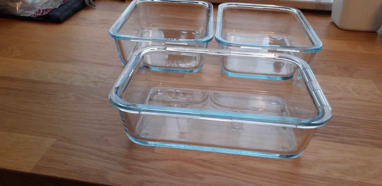 Ikea glazen voedsel bewaarbakken of ovenschalen, Ophalen, IKEA, Zo goed als nieuw, Glas
