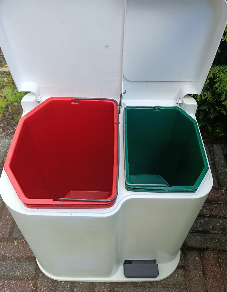 Curver duo afvalbak, 20 tot 30 liter, Ophalen, Kunststof, Minder dan 50 cm