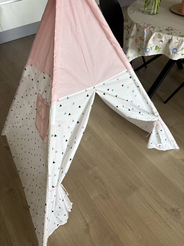Tipi Wigwam tent (Viking Choice) - speeltent roze, Ophalen, Zo goed als nieuw