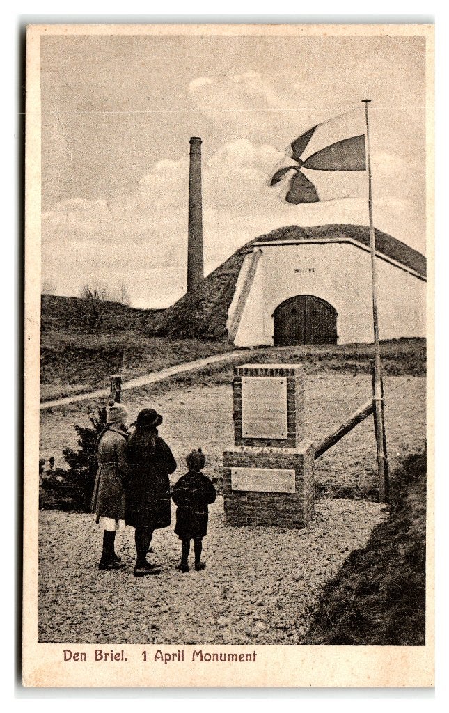 Brielle, Den Briel. 1 April Monument, Verzenden, 1920 tot 1940, Ongelopen, Zuid-Holland