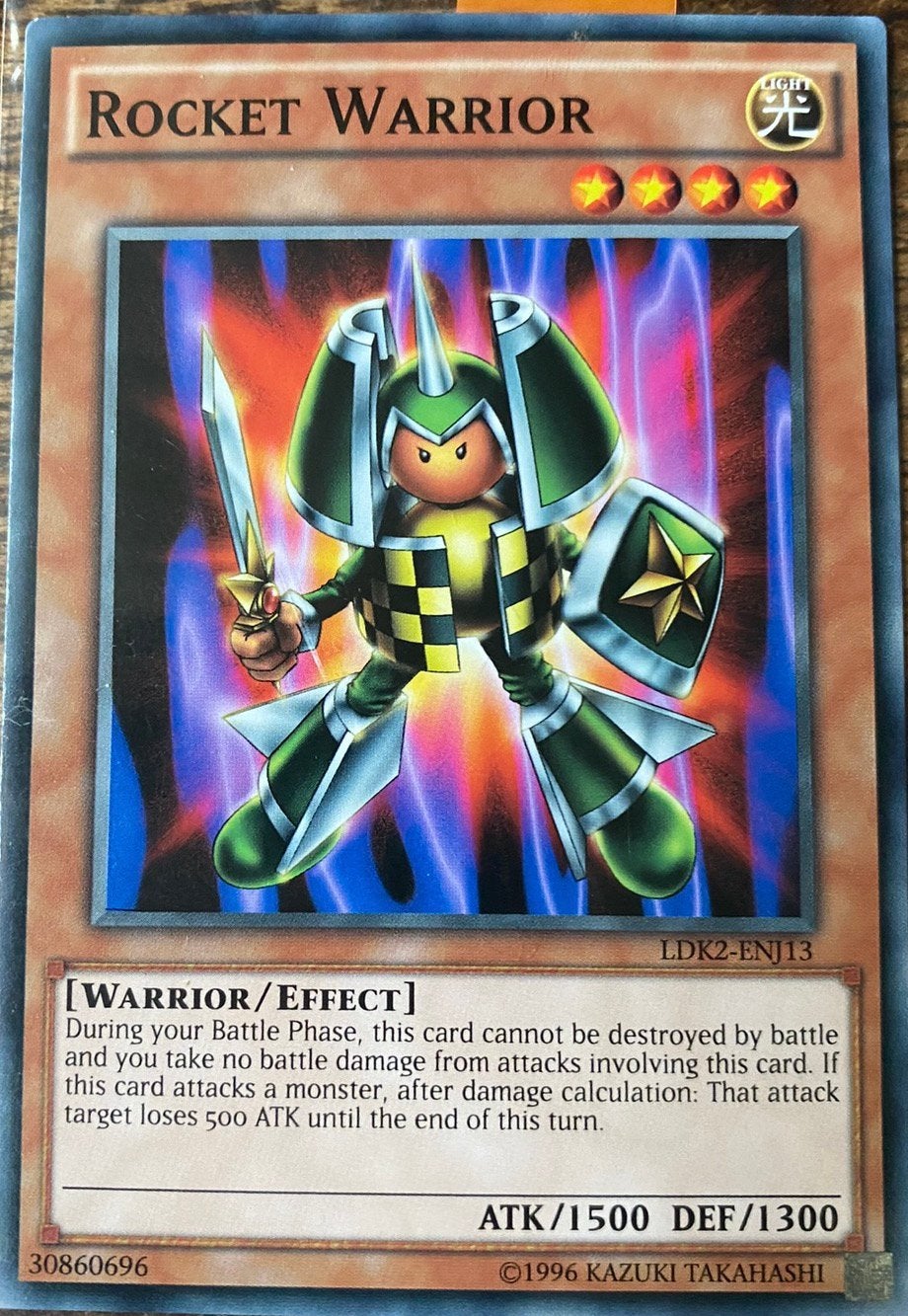 Yu-Gi-Oh! Rocket Warrior Legendary 1996 Print  !, Ophalen of Verzenden, Zo goed als nieuw, Losse kaart