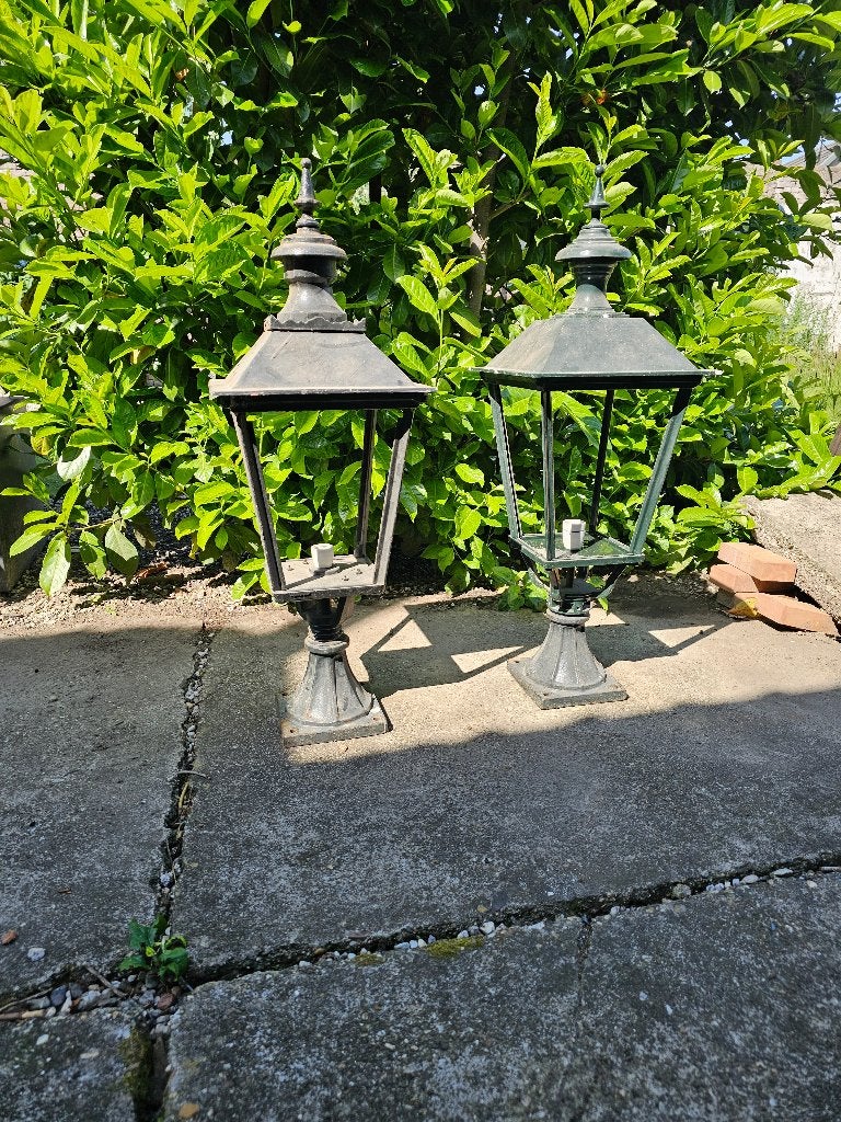 2 stuks staande BUITENLAMP op voet, Ophalen, Overige materialen, Gebruikt, Staande lamp