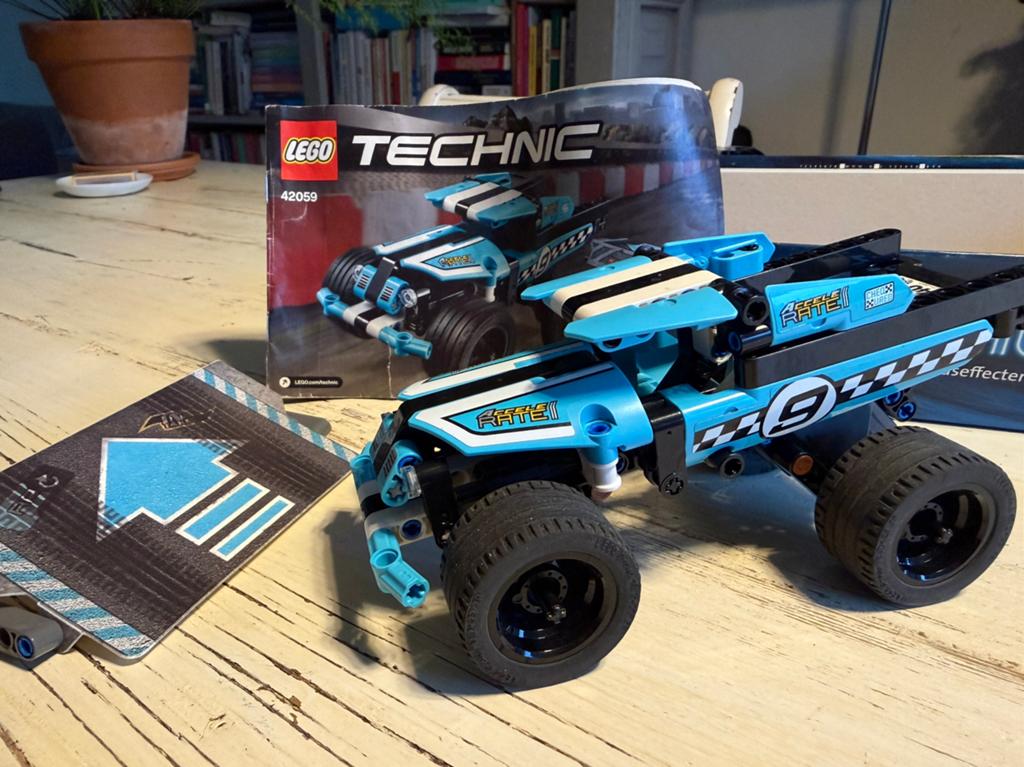 Lego technic 42059 stunt truck met pull back motor, Gebruikt, Lego, Ophalen of Verzenden, Technic