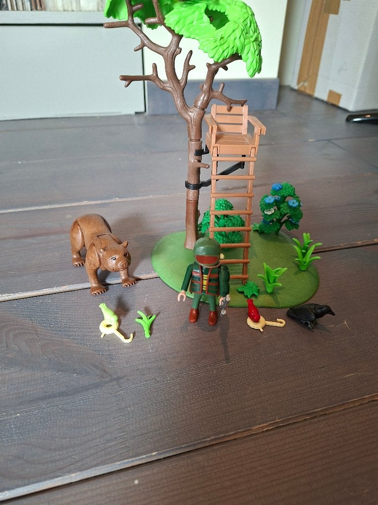 Playmobil uitkijkpost met beer, Wild life, Complete set, Overige typen, Ophalen of Verzenden