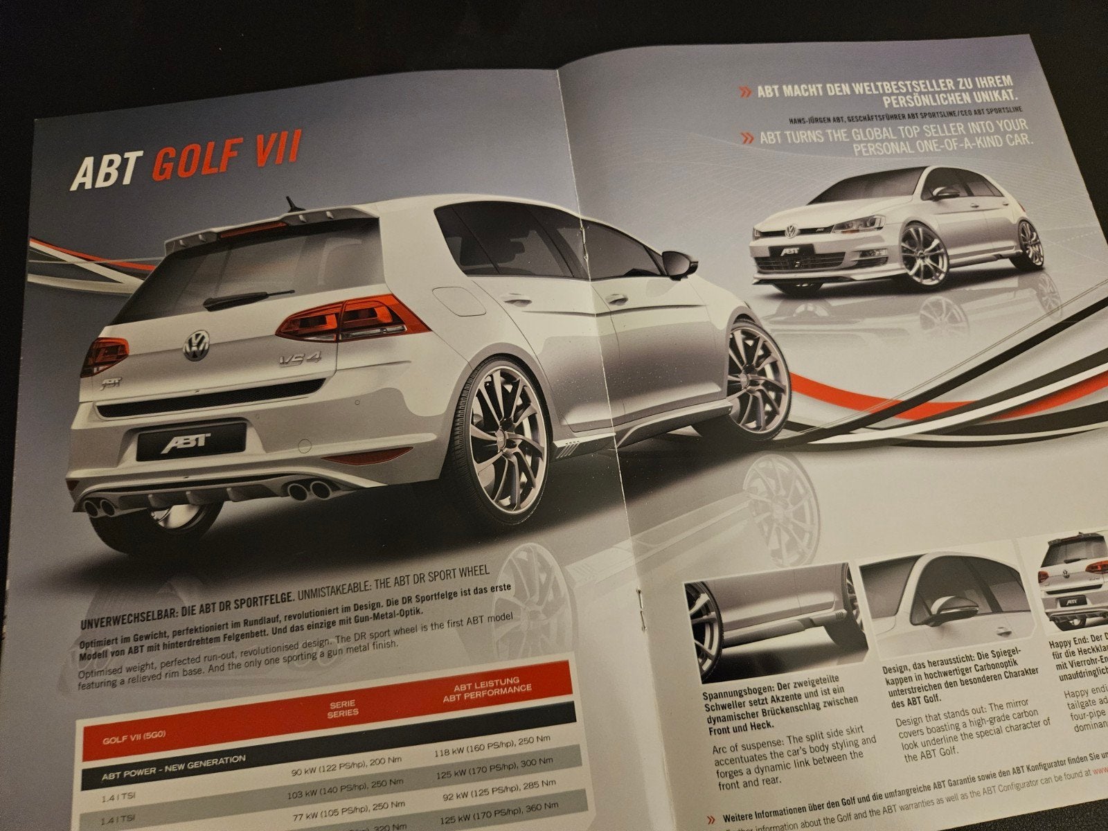 Brochure ABT Volkswagen Golf VII, Ophalen of Verzenden, Zo goed als nieuw, Volkswagen