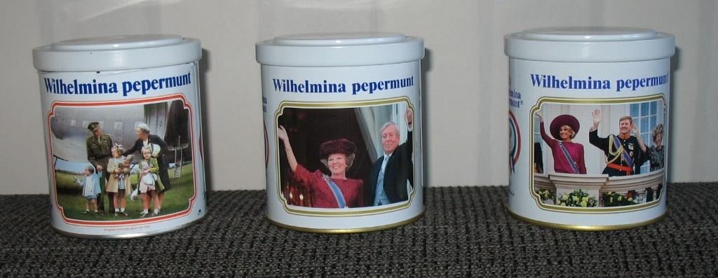 Blikken Wilhelmina pepermunt, Ophalen of Verzenden, Gebruikt, Overige