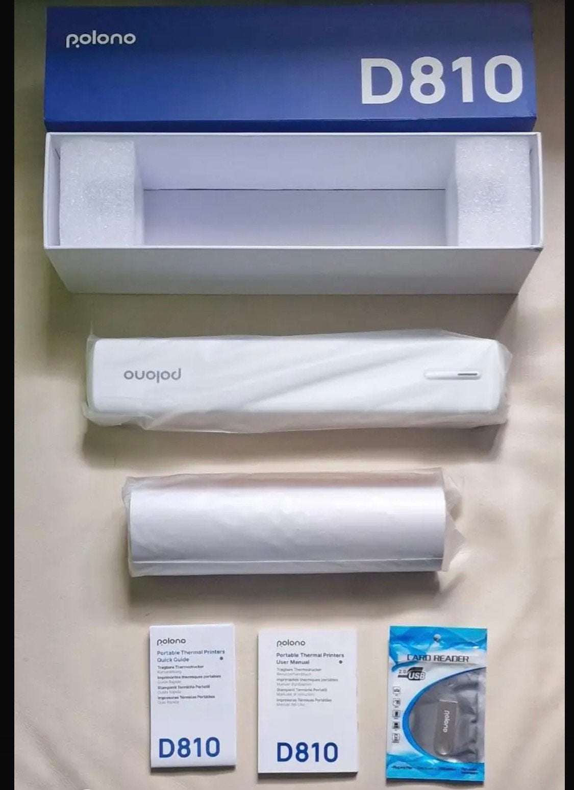 D810B draagbare inktloze Draadloze printer, Computers en Software, Printers, Ophalen of Verzenden, Zo goed als nieuw, Draadloos