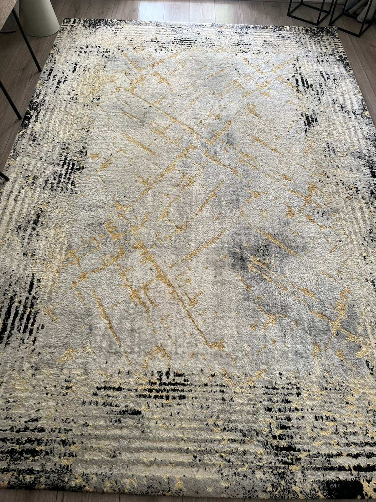 Vloerkleed, Ophalen, Gebruikt, Modern marmer vloerkleed., 200 cm of meer